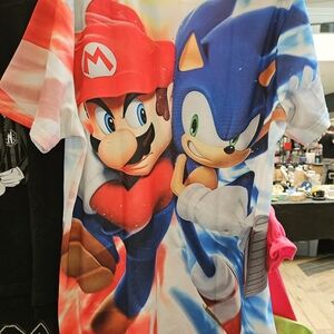 SUPER MARIO & SONIC DOUBLE SIDED SHIRT